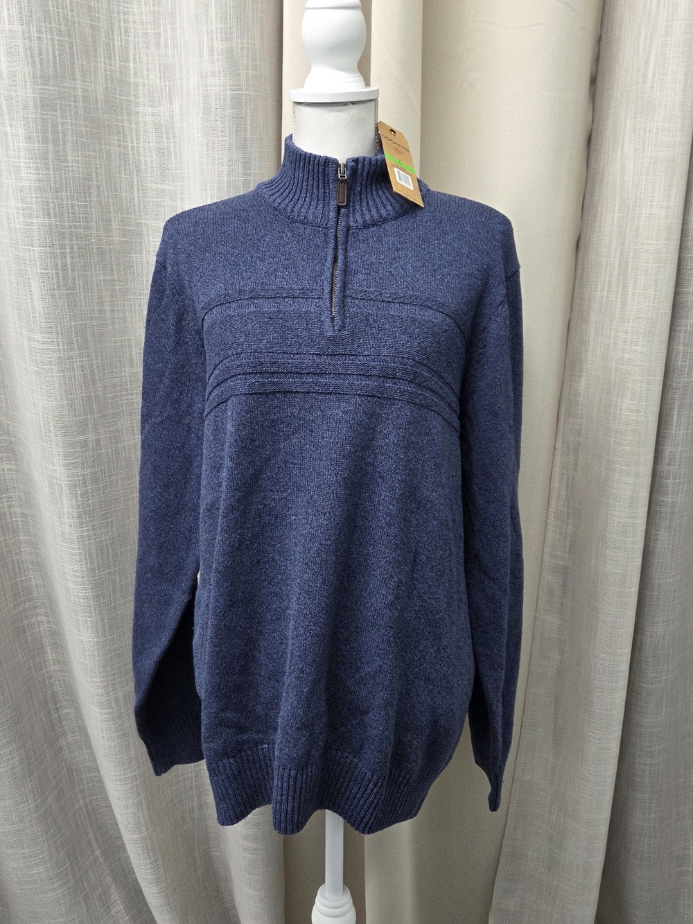 Dockers Men's Navy Sweater L Quiet Luxury Gorpcore Coastal Casual Fisherman